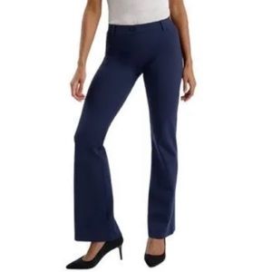 Betabrand Dress Pant Yoga Pants wide leg Bootcut Navy Blue size XL long tall